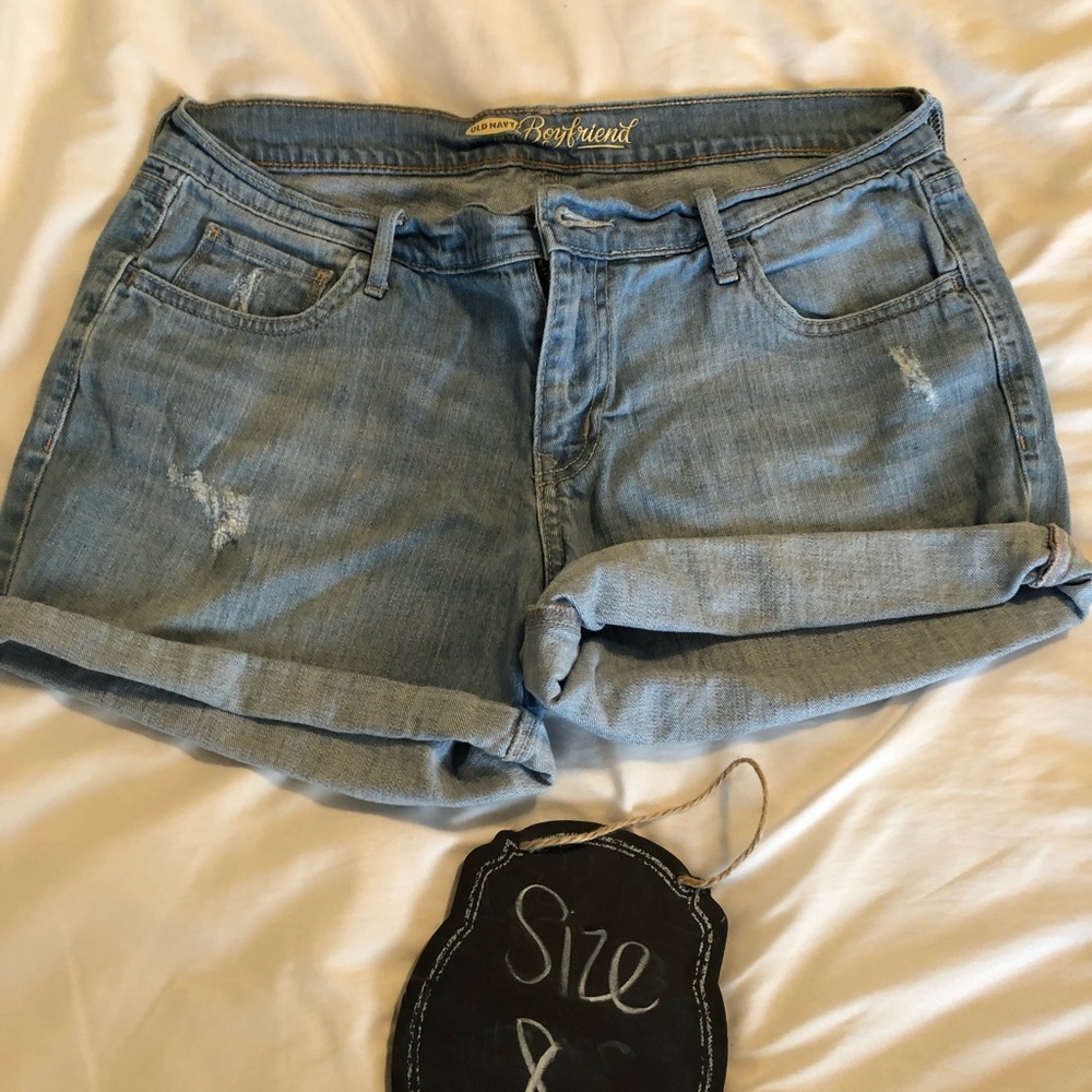 Old Navy Light Blue Jean boyfriend Shorts
